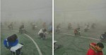 Học sinh Trung Quốc thi ngoài trời dù không khí ô nhiễm nặng