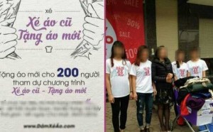 Siêu thị khuyến mại 'Xé áo cũ - tặng áo mới' ở Hà Nội gây bức xúc