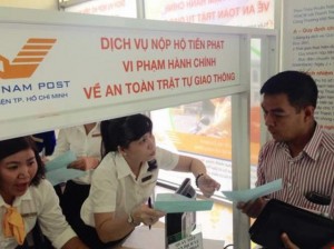 Nộp phạt vi phạm giao thông qua bưu điện chính thức hoạt động