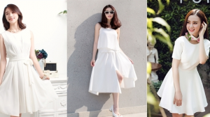 1 chiếc váy trắng 3 cách mix nổi bần bật giữa ngày thu dịu nhẹ
