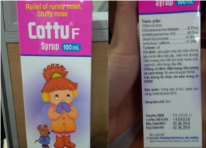 Thuốc Cottu-F Syrup thiếu khuyến cáo nguy hiểm với trẻ em dưới 2 tuổi?