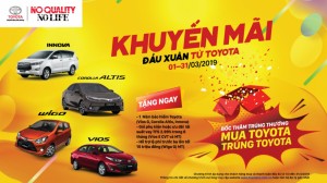 Toyota VN khuyến mãi đầu xuân cho khách hàng mua ô tô trong tháng 3.2019