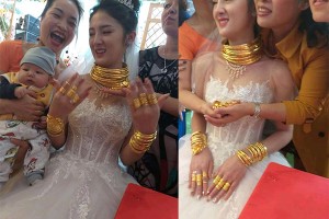 Cô dâu Cao Bằng đeo vàng kín cổ, người thân phải đi cạnh 