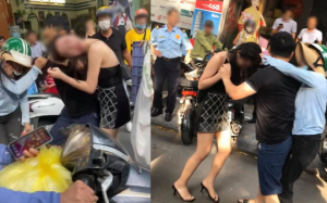 Thông tin mới từ phía công an về vụ chồng chở bồ trên xe Lexus bị vợ đánh ghen trên phố Hà Nội