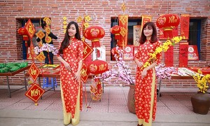 Giới trẻ Việt chụp ảnh chào Tết với trang phục truyền thống