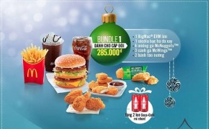 McDonald's khuyến mãi Bundle Bữa Ăn Sum Vầy Giáng Sinh 2015 giá hấp dẫn