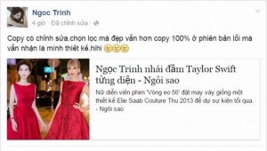Ngọc Trinh 'lên mặt thách thức' vì 'bị tố mượn váy' Taylor Swift?
