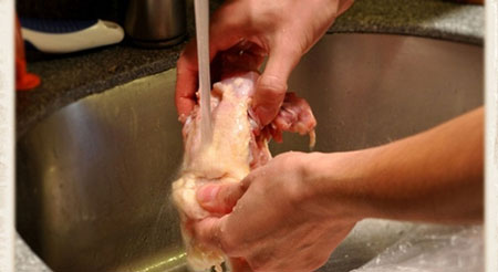 Rửa thịt gà trước khi nấu có thể gây chết người?