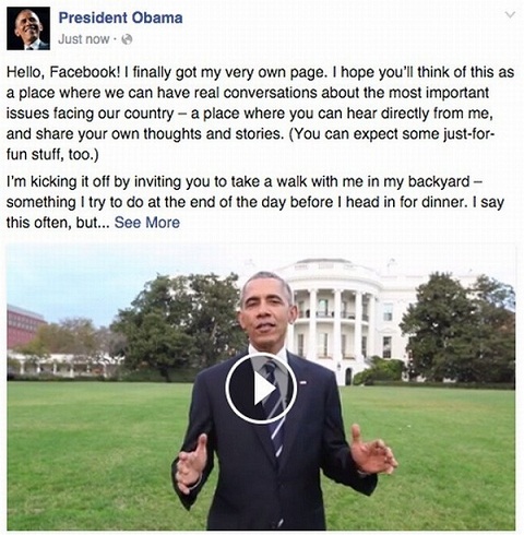 Tổng thống Obama tạo trang Facebook để đối thoại với dân